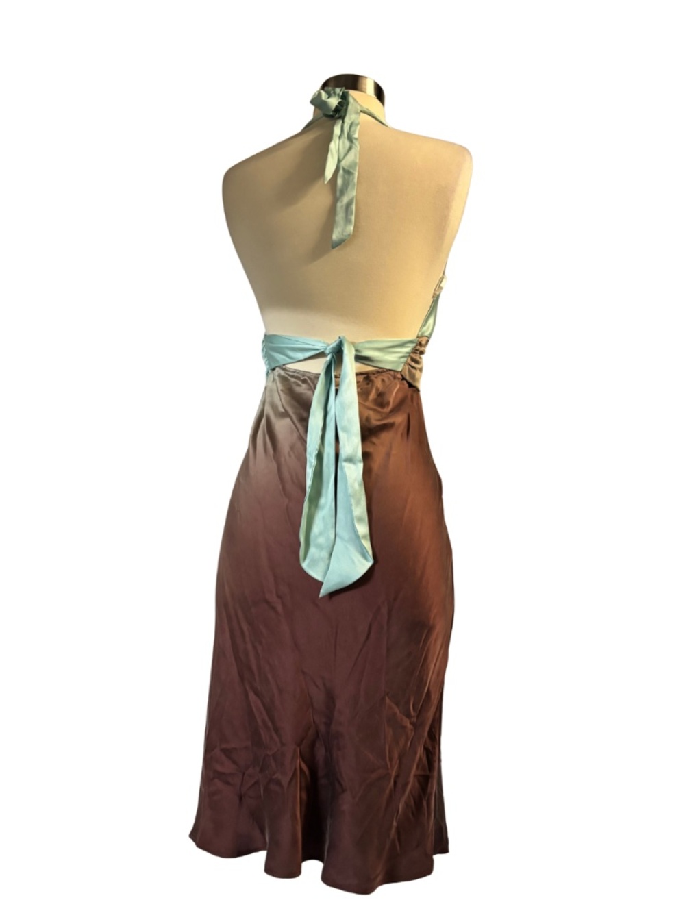 Vintage Alice & Trixie Silk Dress with Halter Neck - Picture 2 of 3